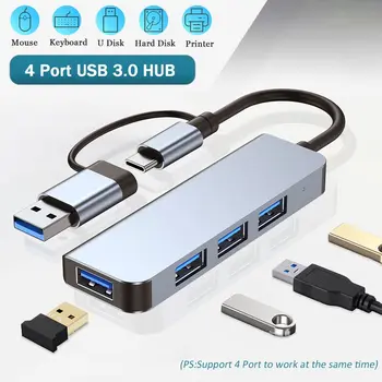 10 В 1 USB C Концентратор док-станция с 4K HDMI VGA USB Thunderbolt 3 Gigabit Ethernet Аудио SD/TF для ПК Macbook Air M1 iPad Pro