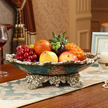 Украшения для фруктовых лотков в европейском стиле, роскошный и модный журнальный столик в гостиной, большой креативный поднос для фруктов